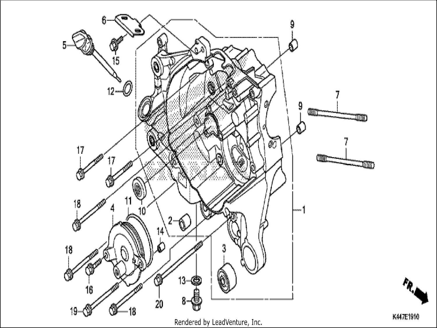  10 RIGHT CRANKCASE