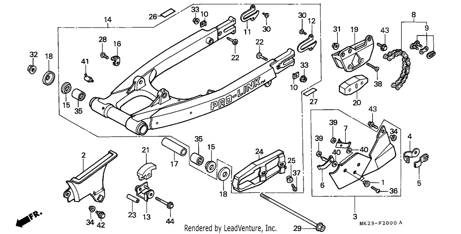 REAR FORK/CHAIN CASE