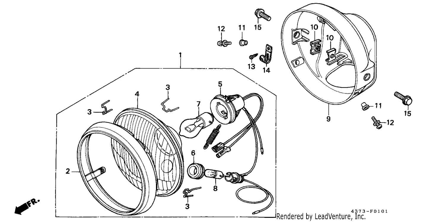 HEADLIGHT (EXCEPT XL125SZ ,A,B,C-CM)