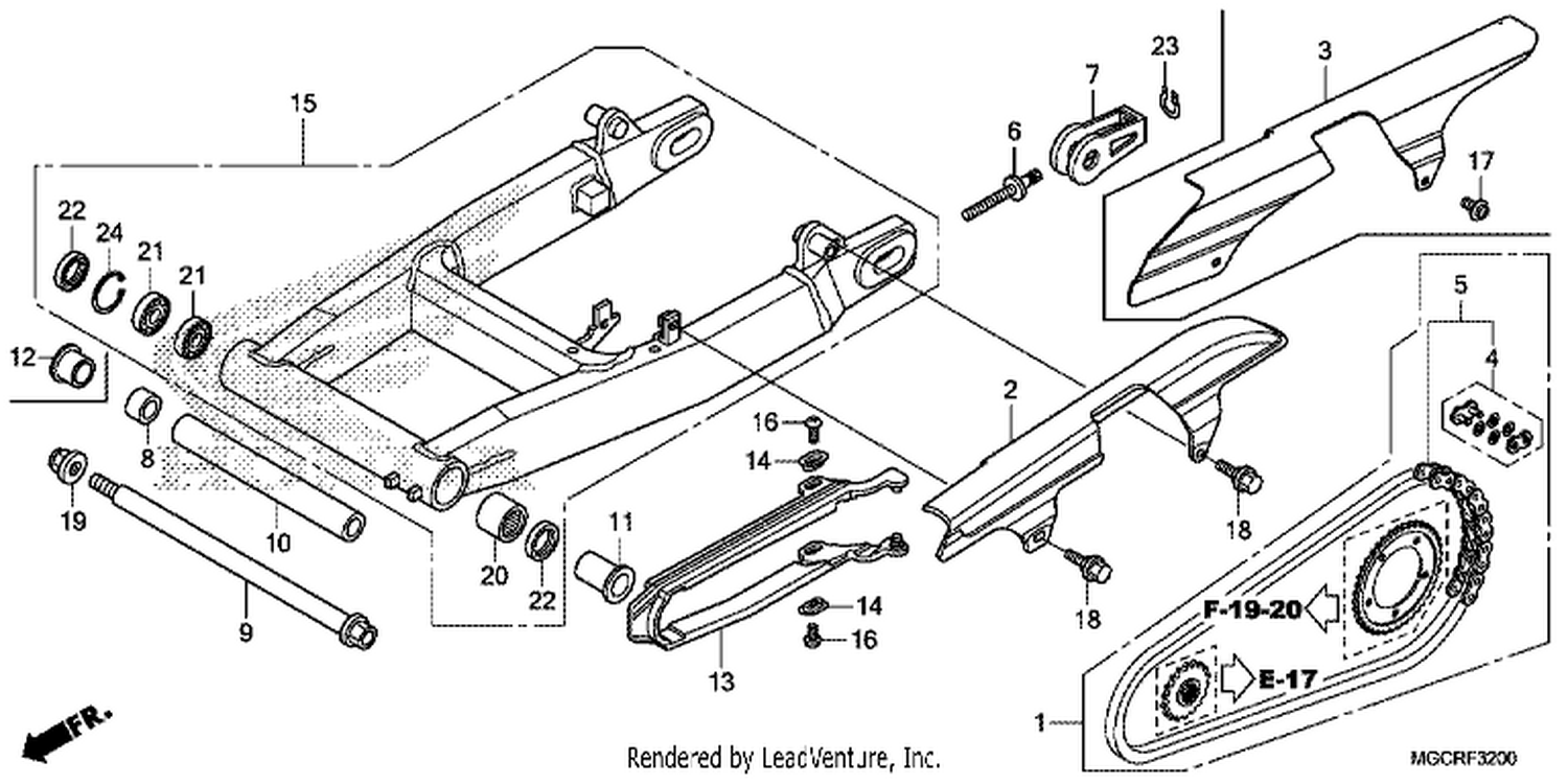  SWINGARM (CB1100CA/CAD/TA/TAD)