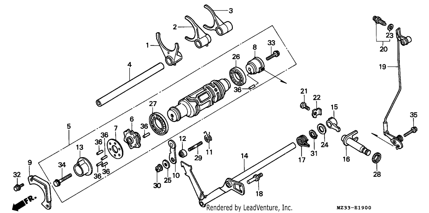 SHIFT DRUM/SHIFT FORK