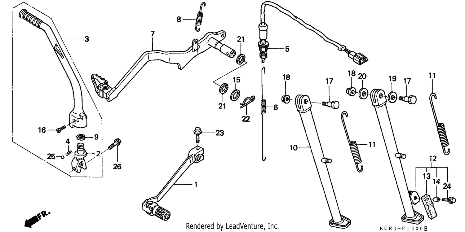 PEDAL/KICK STARTER ARM