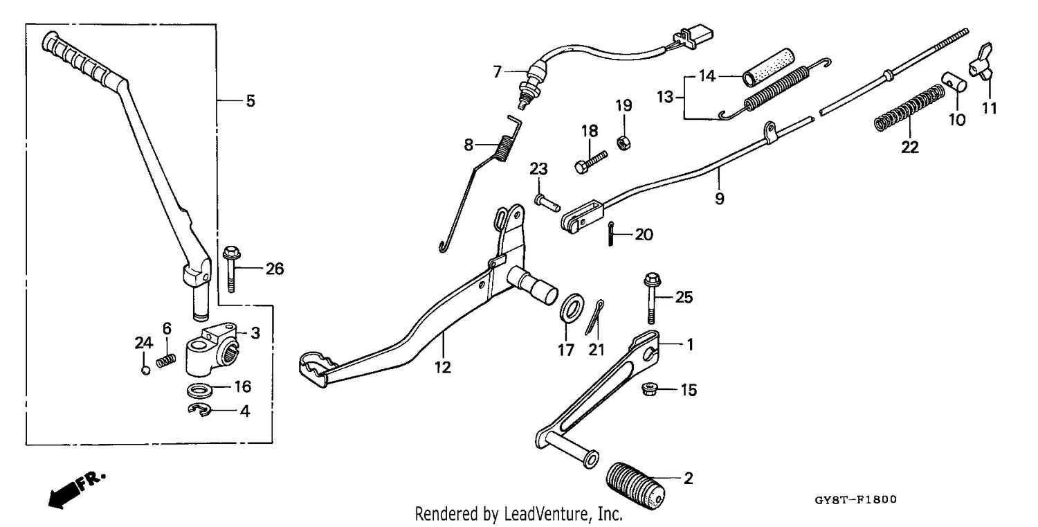 PEDAL/KICK STARTER ARM
