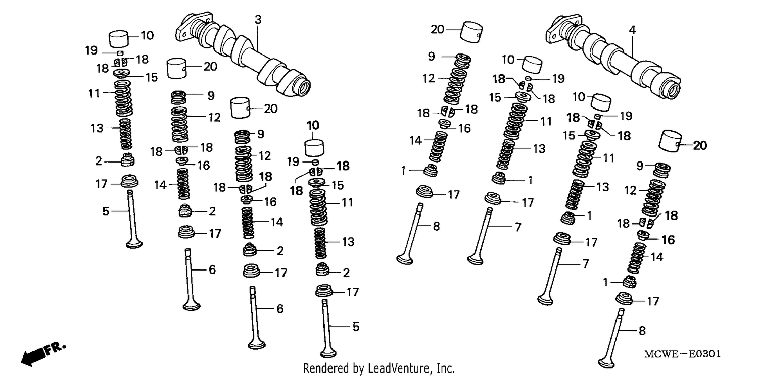 CAMSHAFT/VALVE (REAR)