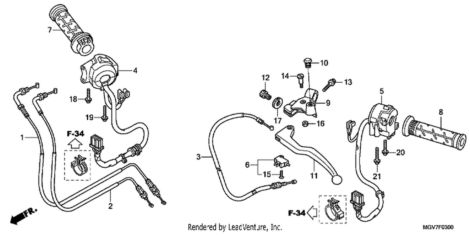 HANDLE LEVER/ SWI TCH/ CABLE