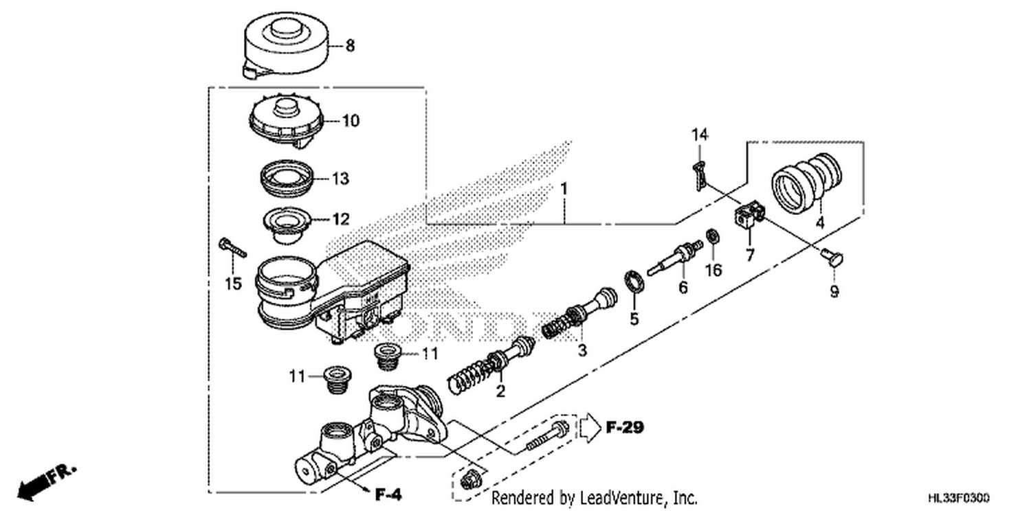  FR. BRAKE MASTER CYLINDER