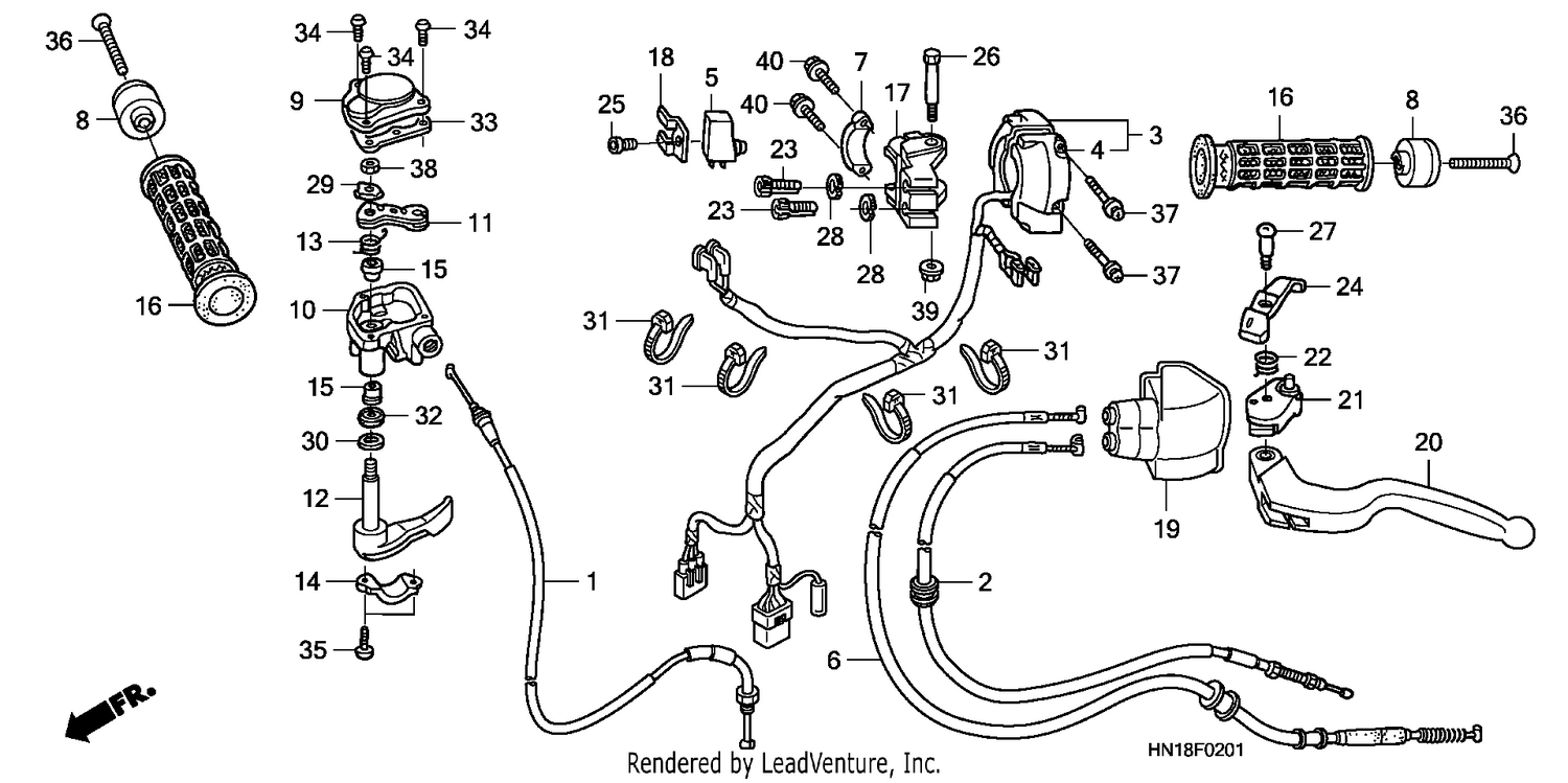 HANDLE LEVER/SWITCH/CABLE (TRX400EX8/X9)