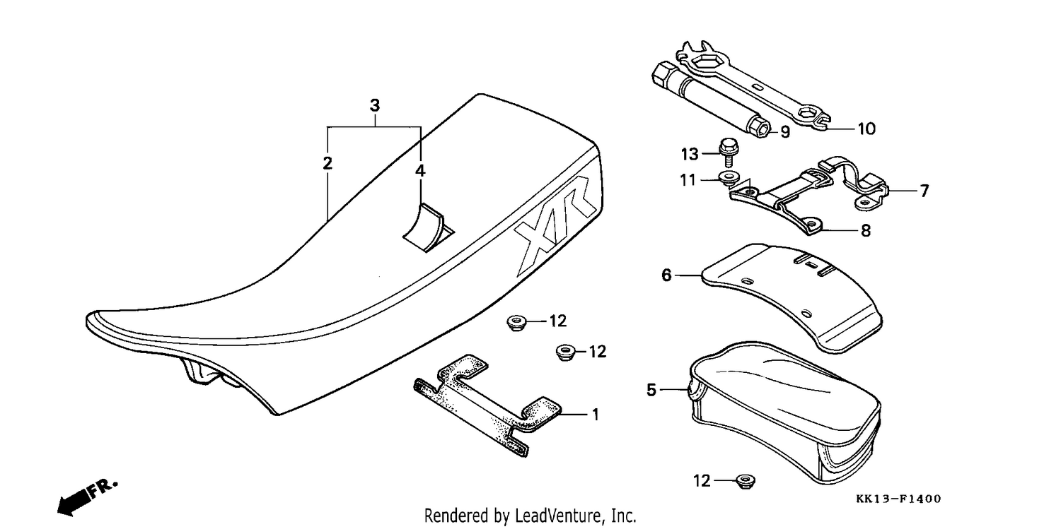 SEAT/TOOLS (XR250RE/RF)