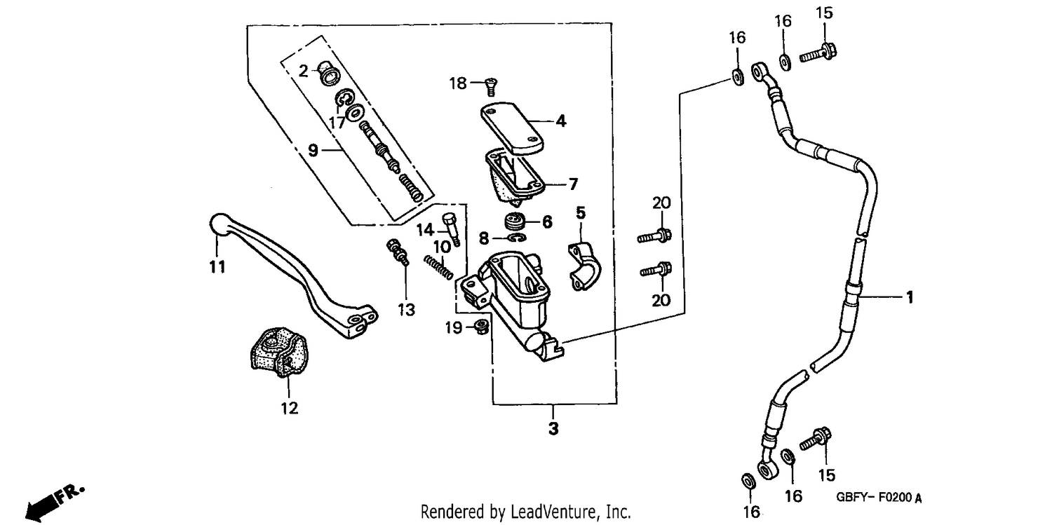 FR. BRAKE MASTER CYLINDER