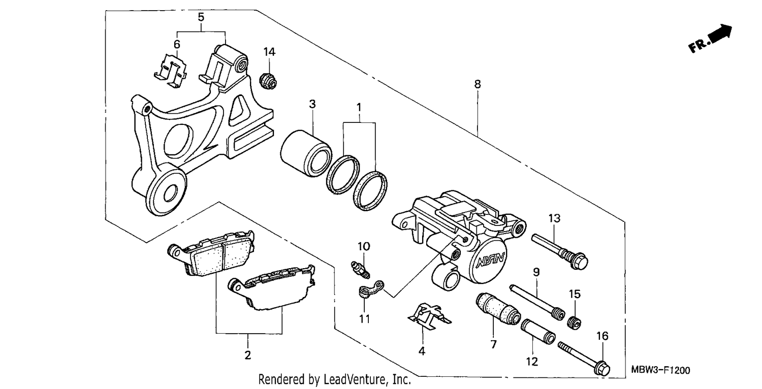 REAR BRAKE CALIPER