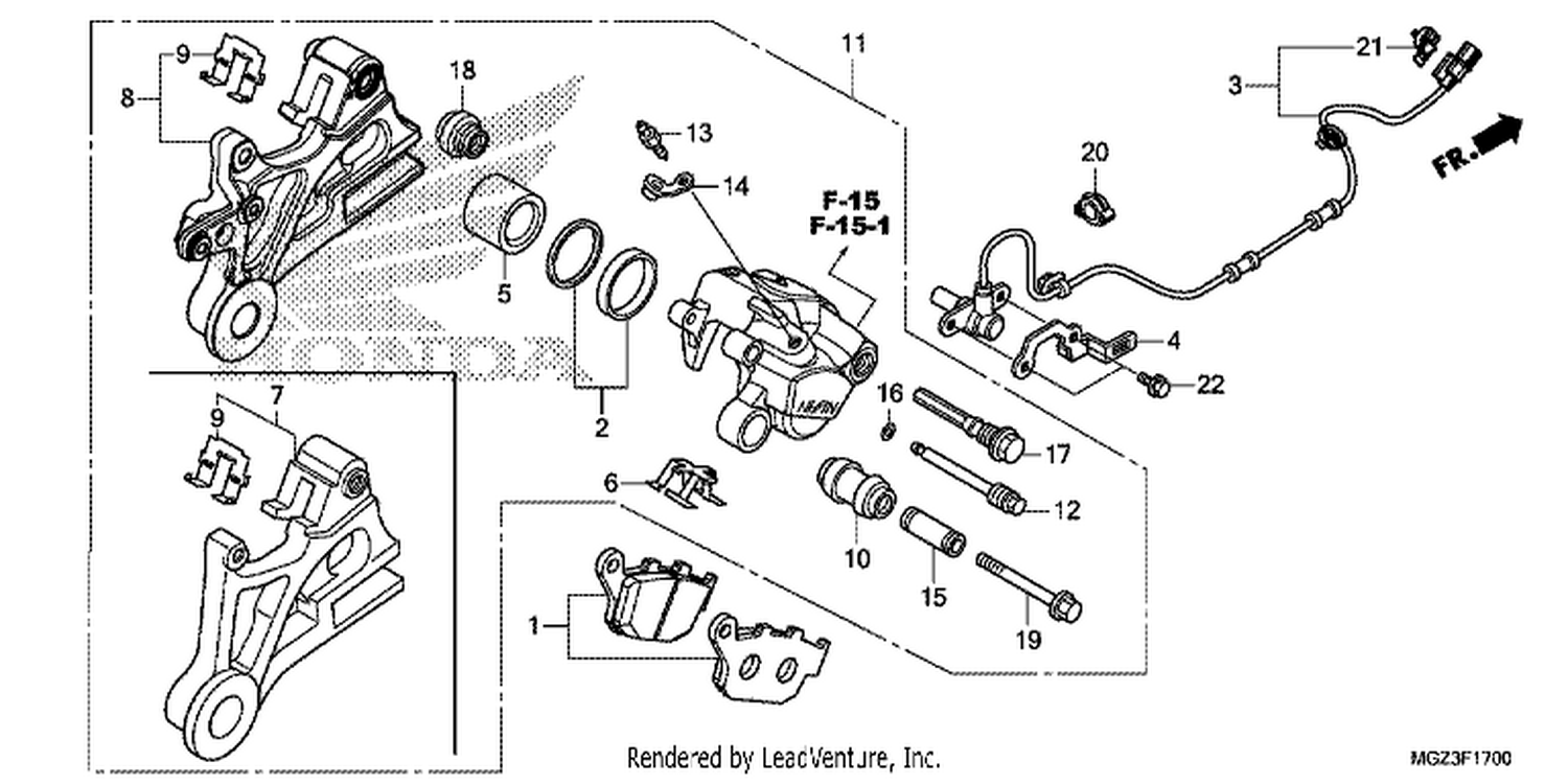  REAR BRAKE CALI PER