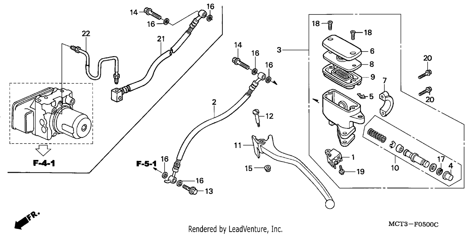 REAR BRAKE MASTER CYLINDER