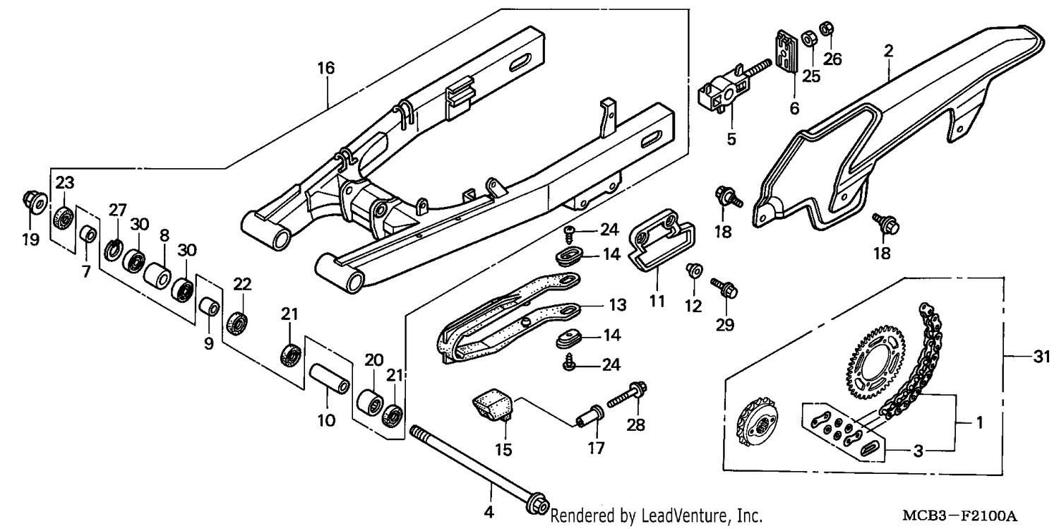 SWINGARM/CHAIN CASE