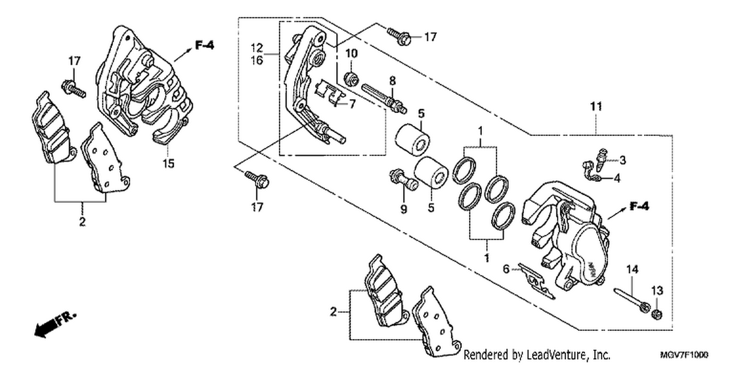  FRONT BRAKE CALI PER (CBR600F)