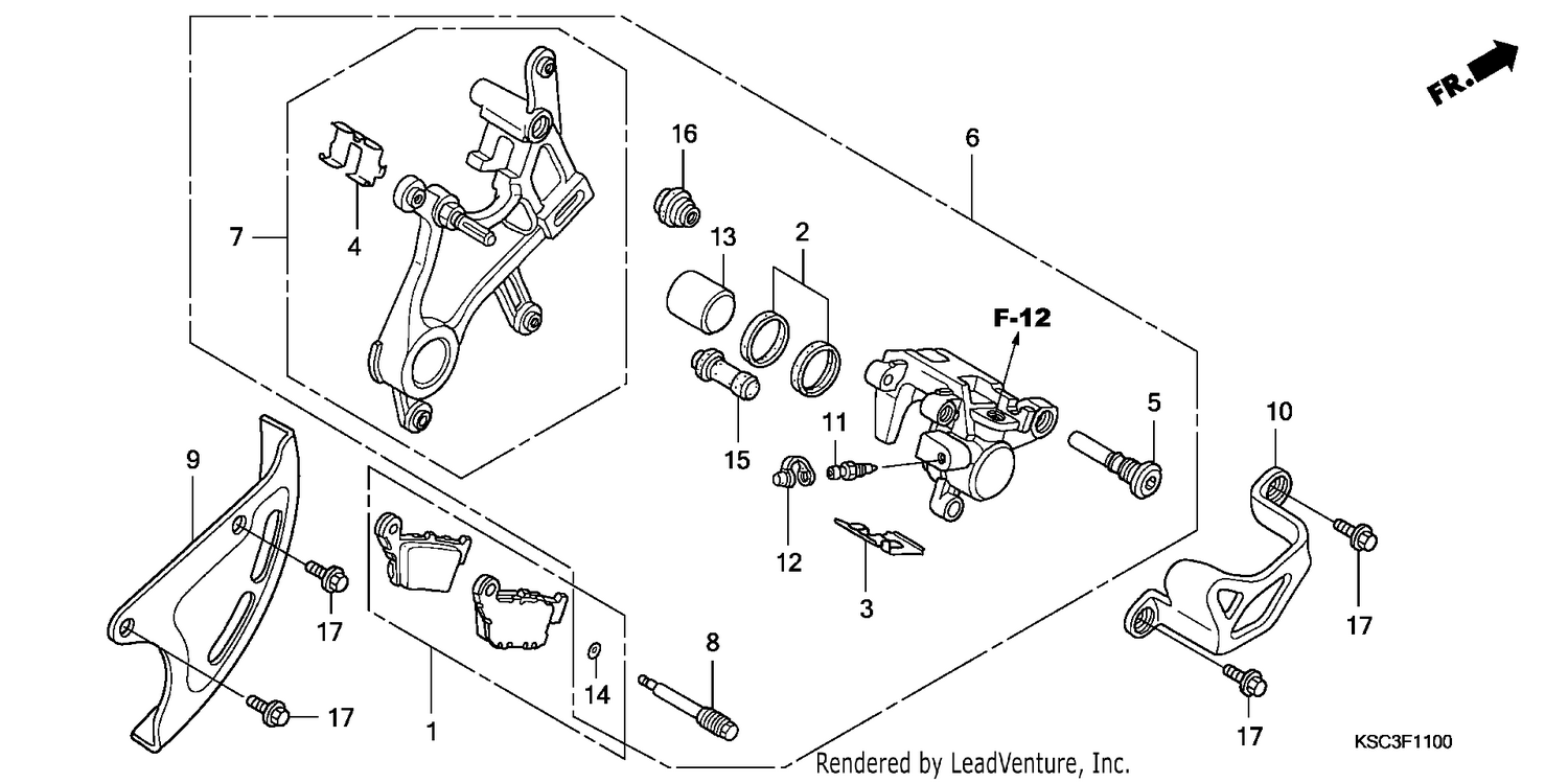 REAR BRAKE CALIPER