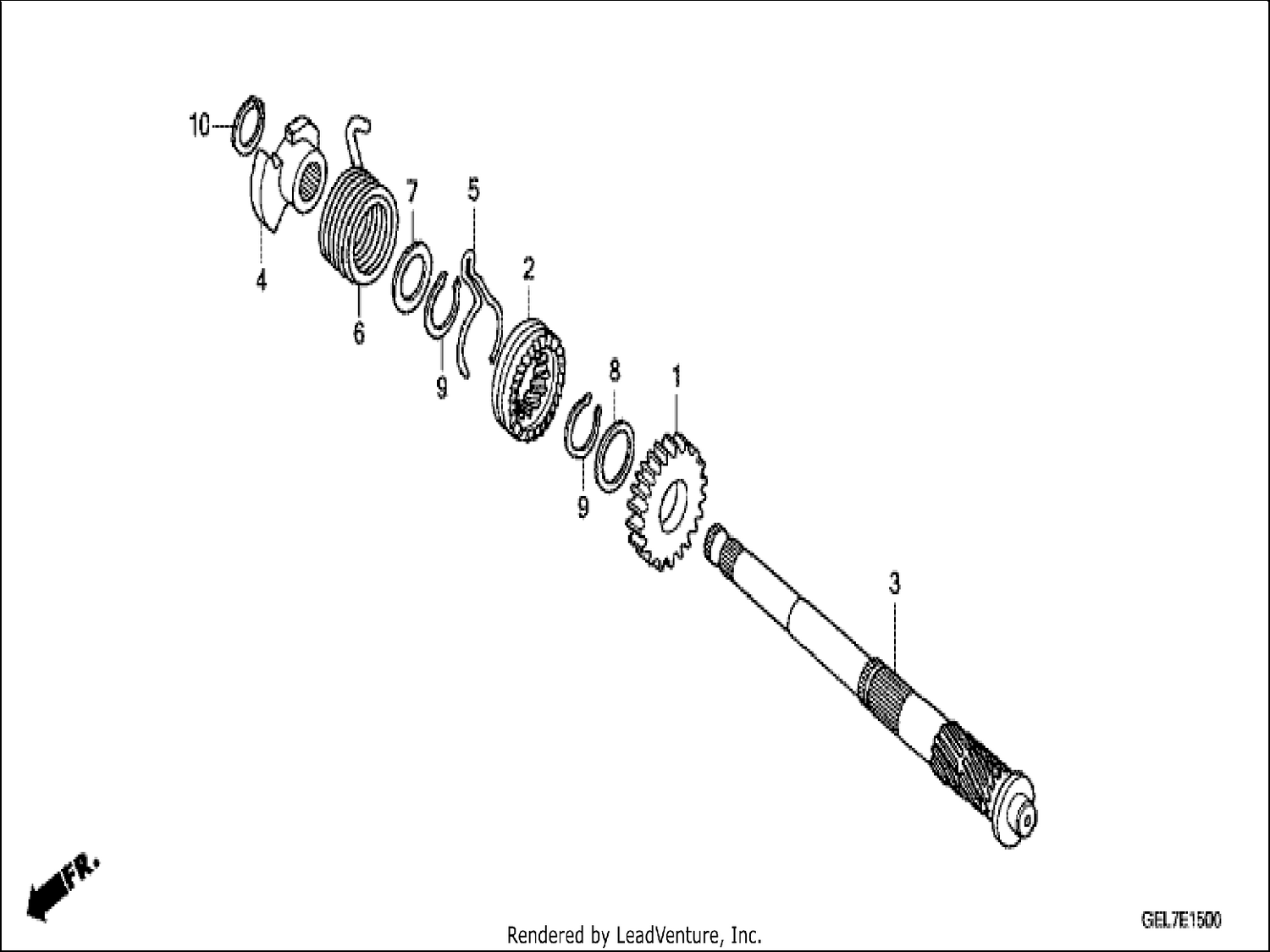  KICK STARTER SPINDLE