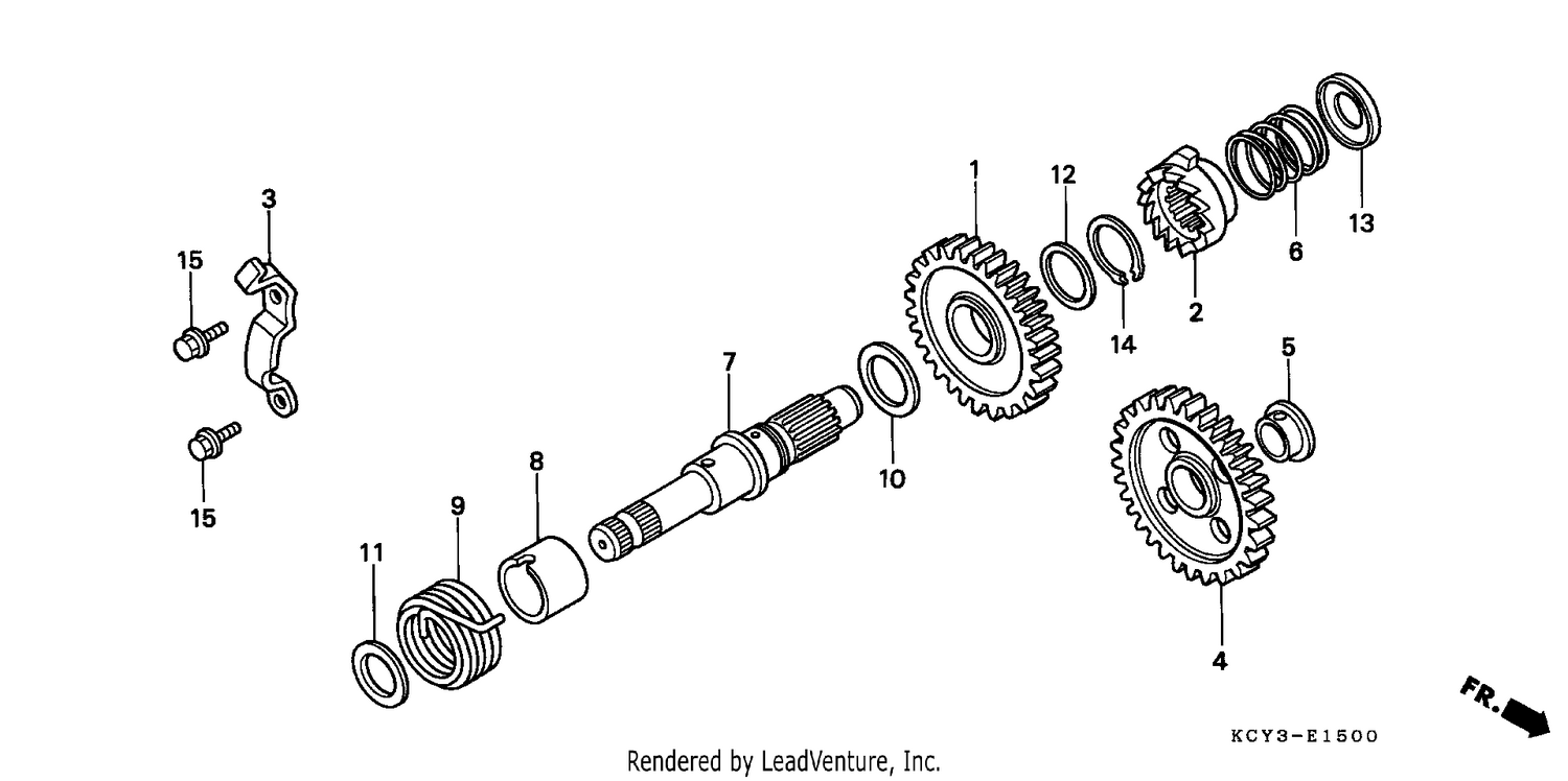 KICK STARTER SPINDLE