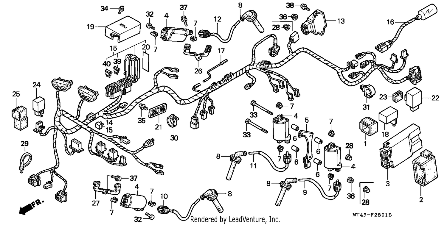 WIRE HARNESS (VFR750FR/FS/FT/FV)