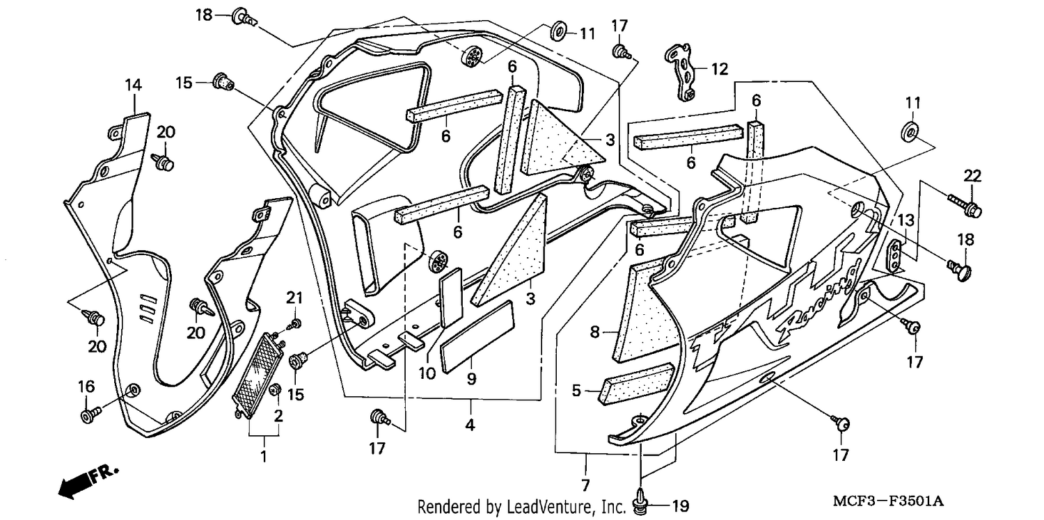 LOWER COWL (VTR1000SP2/3/ 4/5/6)
