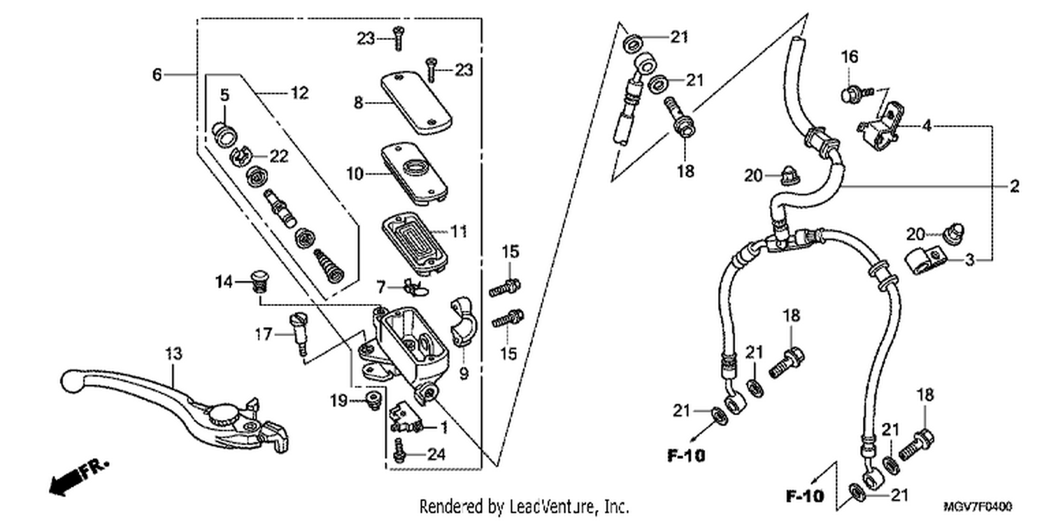  FR. BRAKE MASTER CYLINDER (CBR600F)