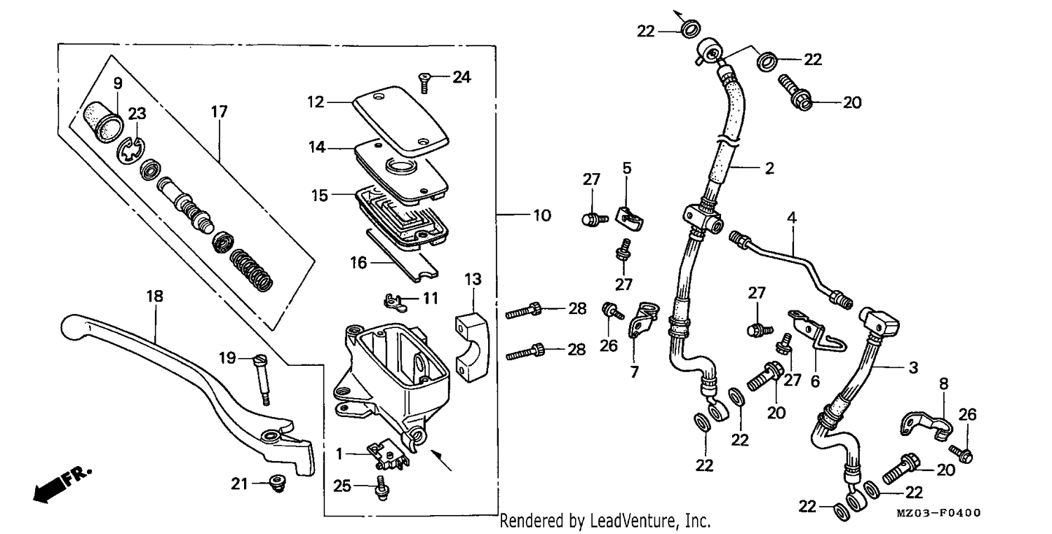 FR. BRAKE MASTER CYLINDER