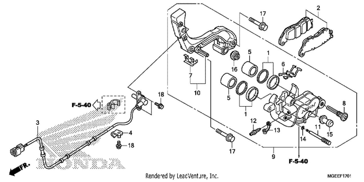  1 REAR BRAKE CALI PER (VFR1200F)