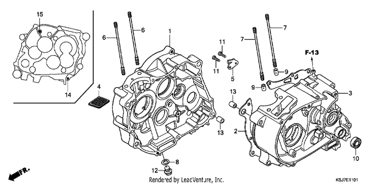  1 CRANKCASE (CRF100F)