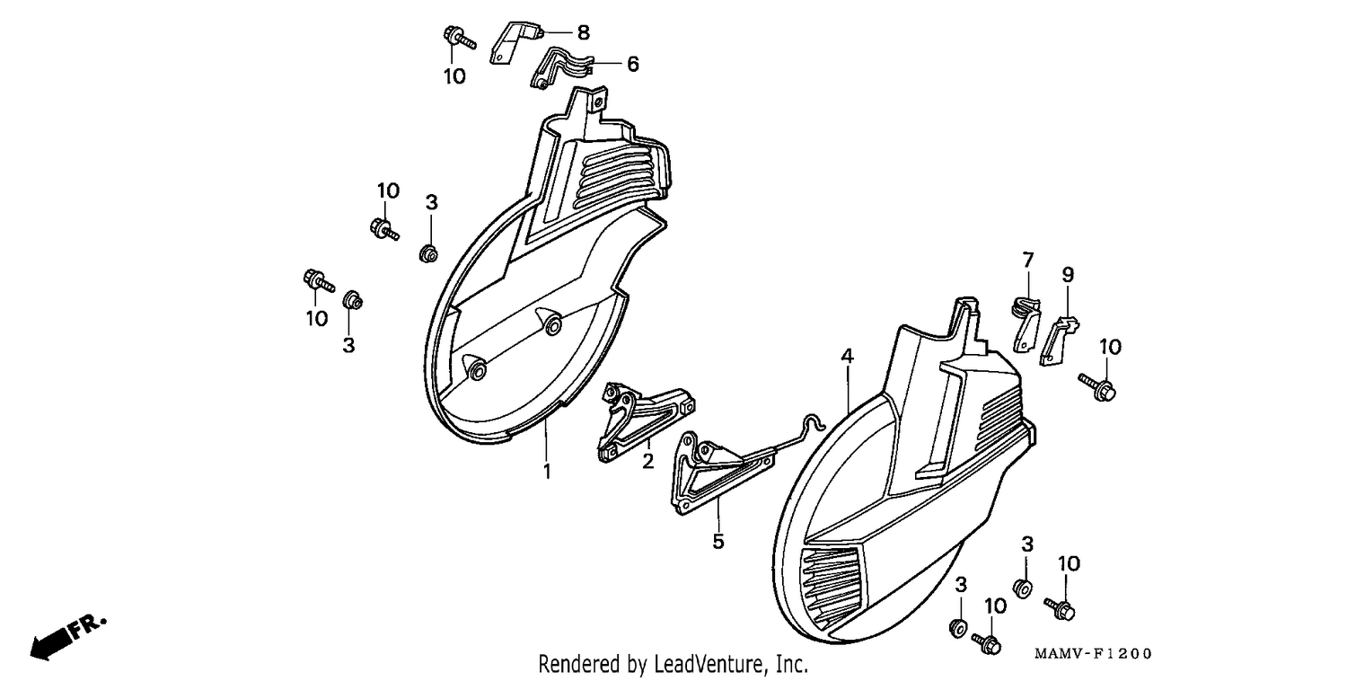 FRONT WHEEL COVER (GL1500AV/SEV)