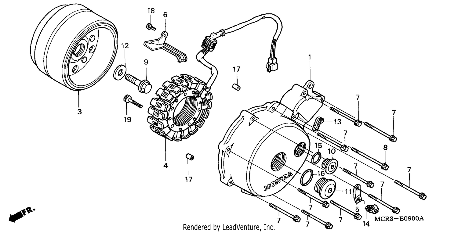 LEFT CRANKCASE COVER/ GENERATOR