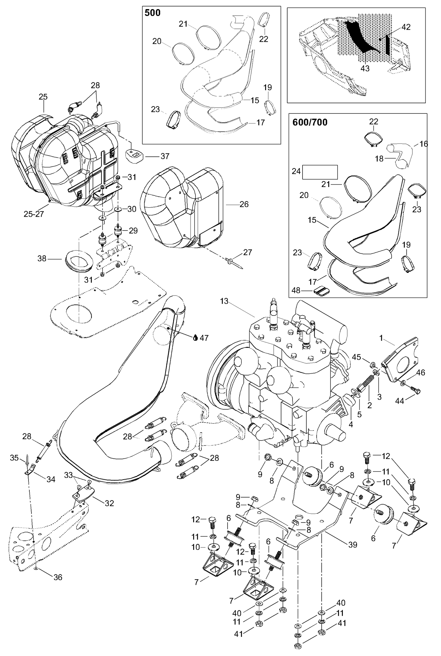 01- Engine Mount Plate/Muffler