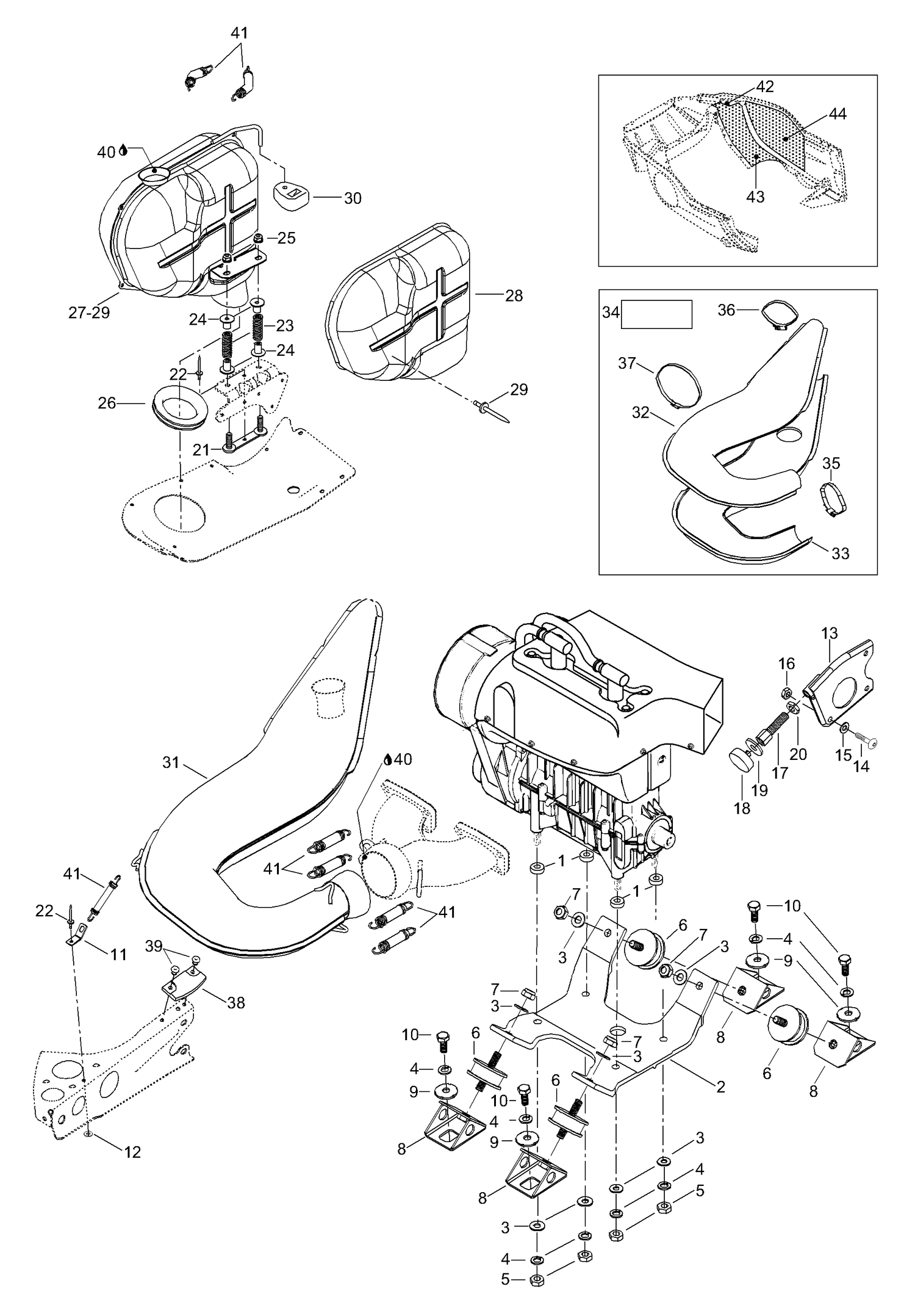 01- Engine Mount Plate/Muffler