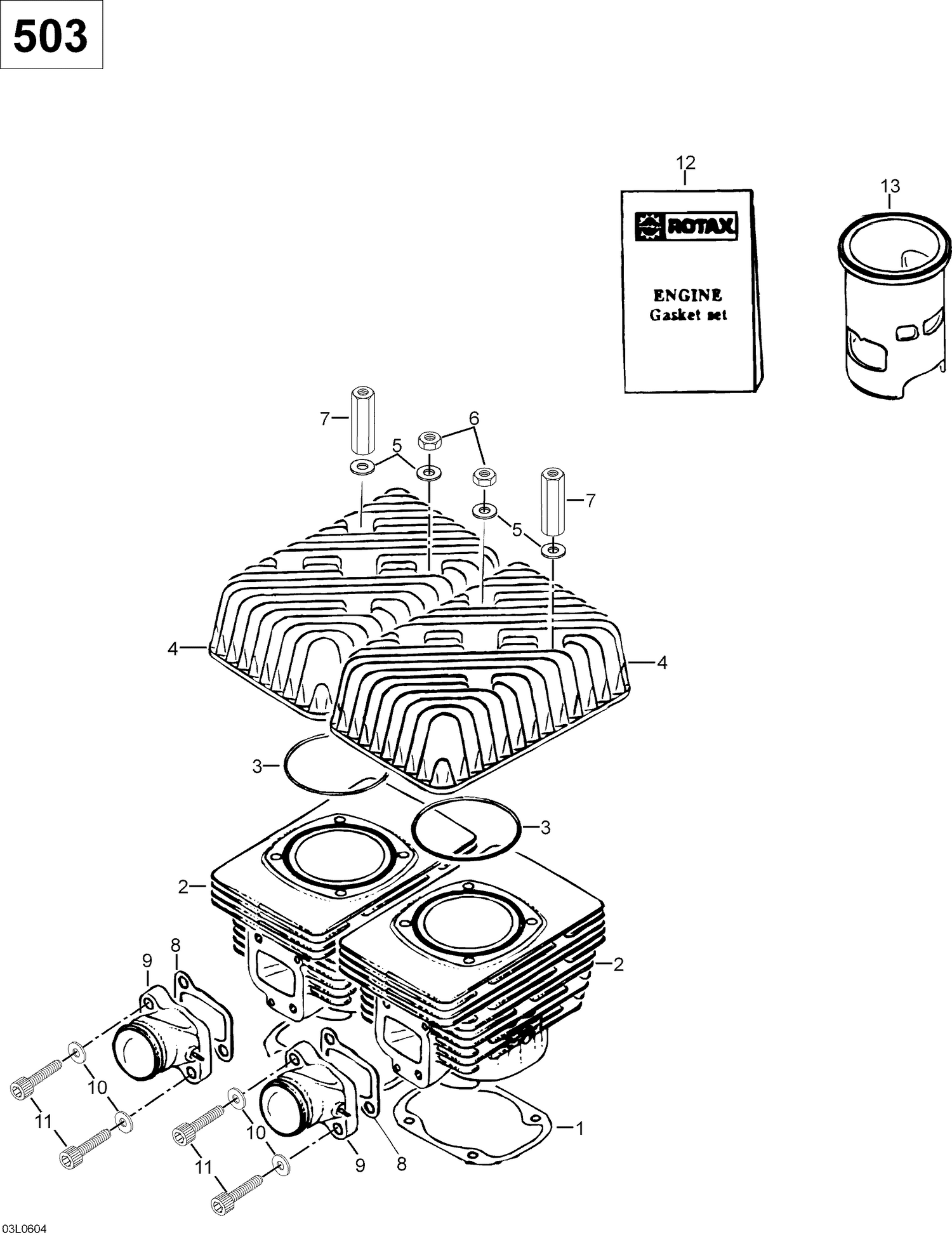 01- Cylinder And Exhaust Manifold