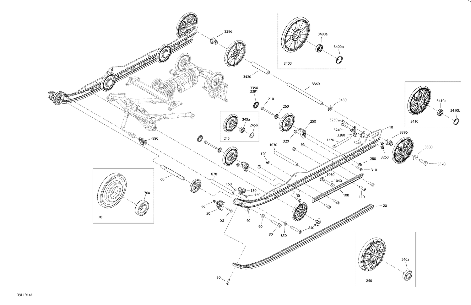 08- Rear Suspension XTerrain - 850 E-TEC  -  Lower Part