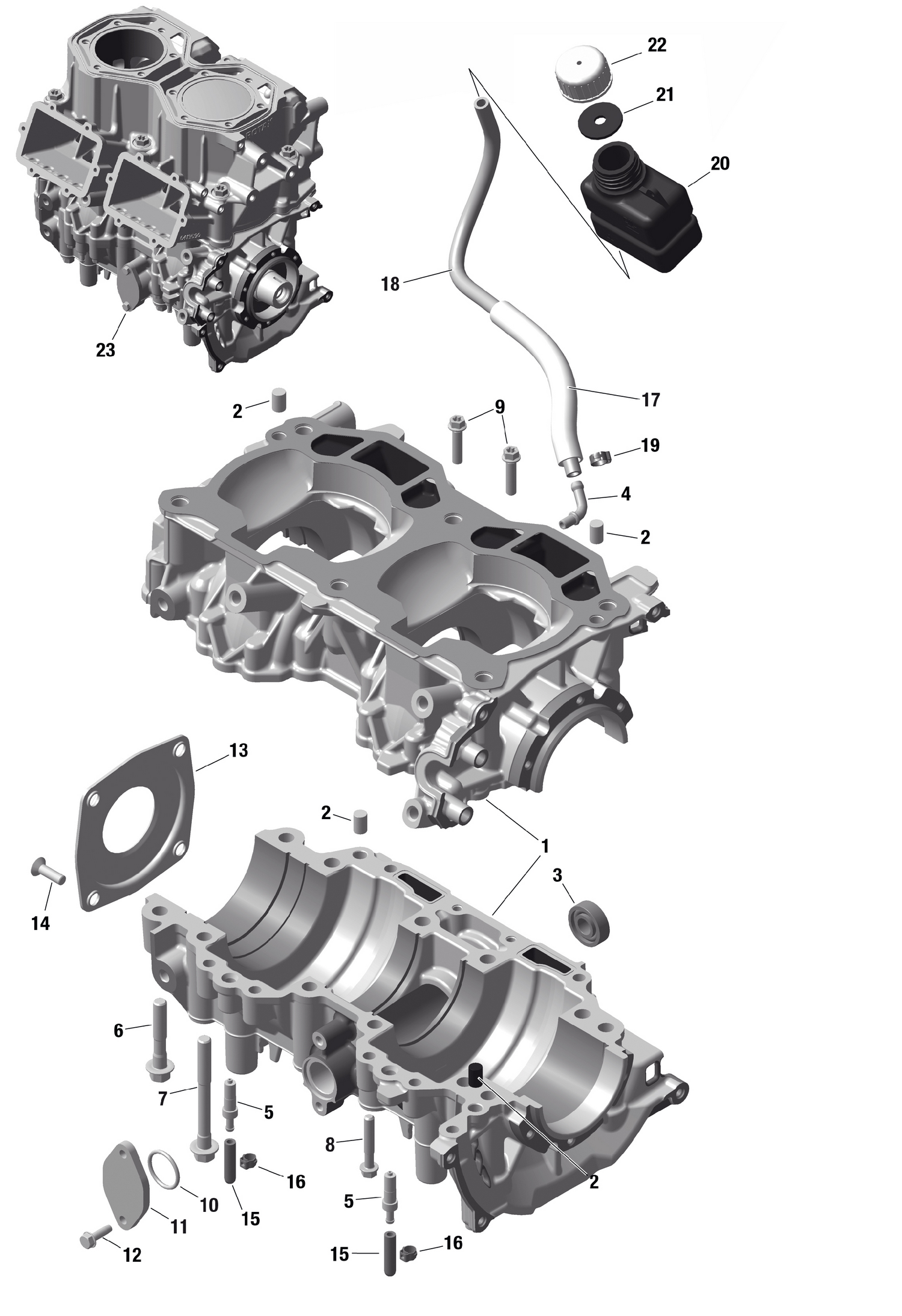 01- ROTAX - Crankcase