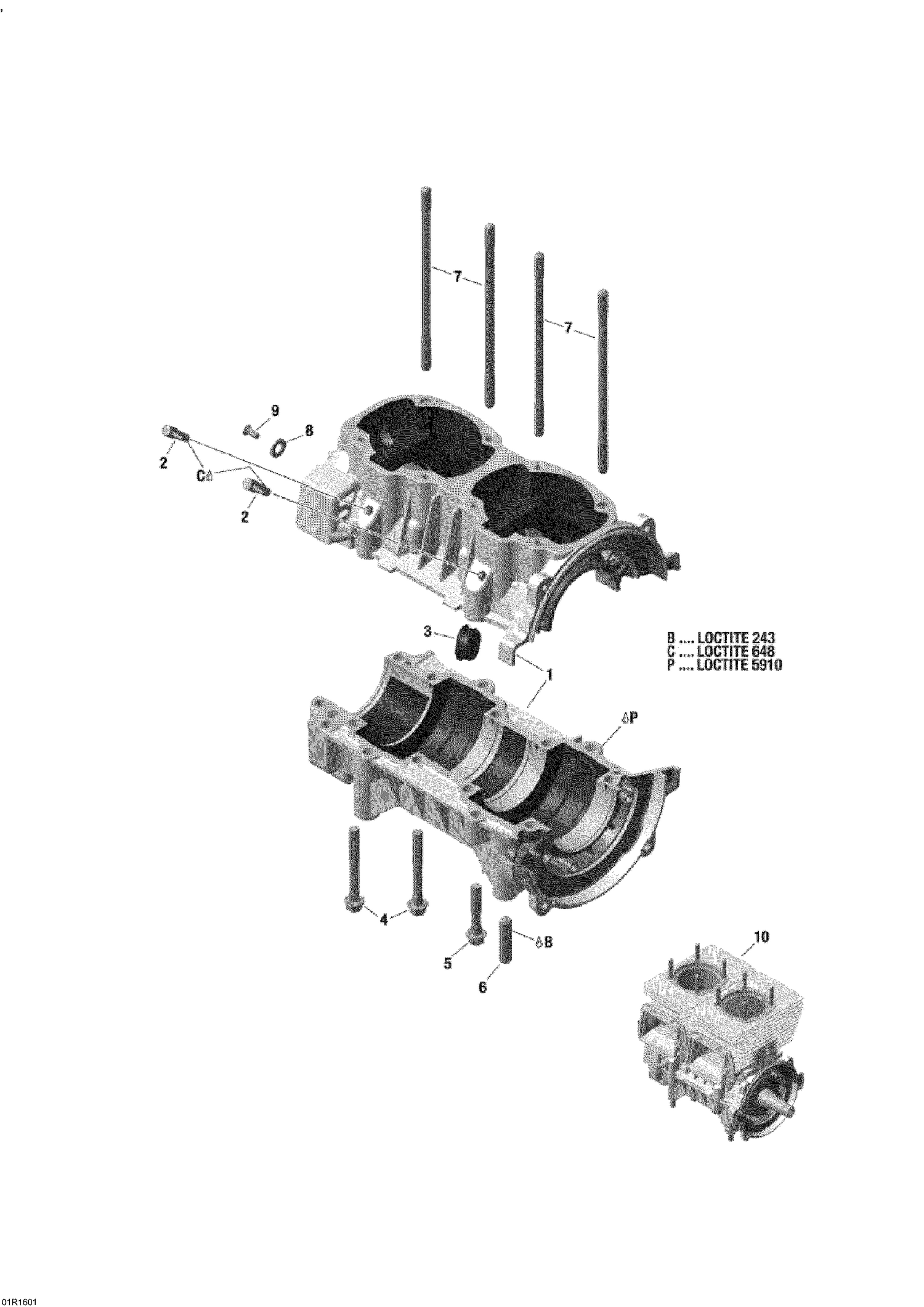 01- Crankcase - 550F