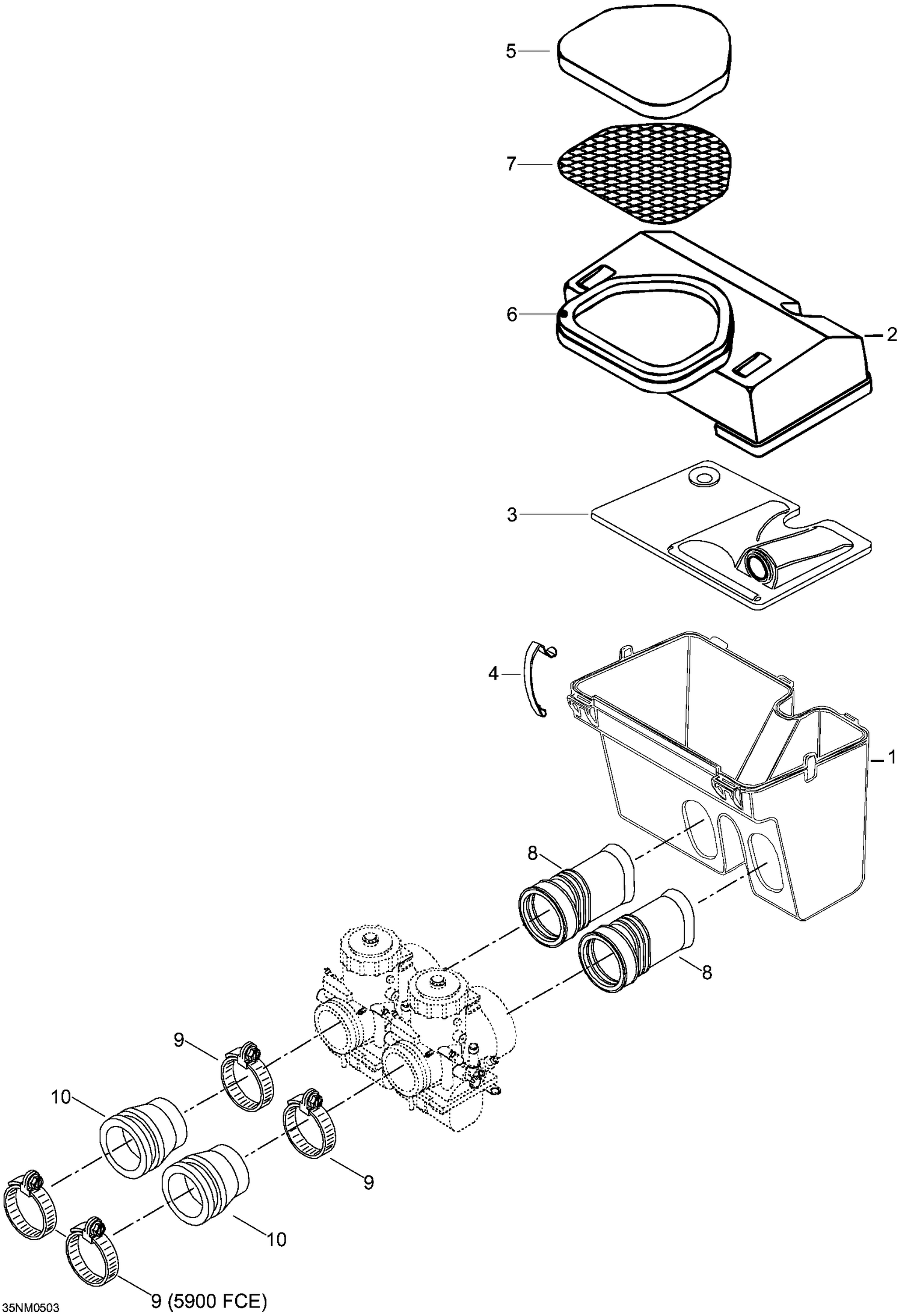 02- Air Intake System, 6900