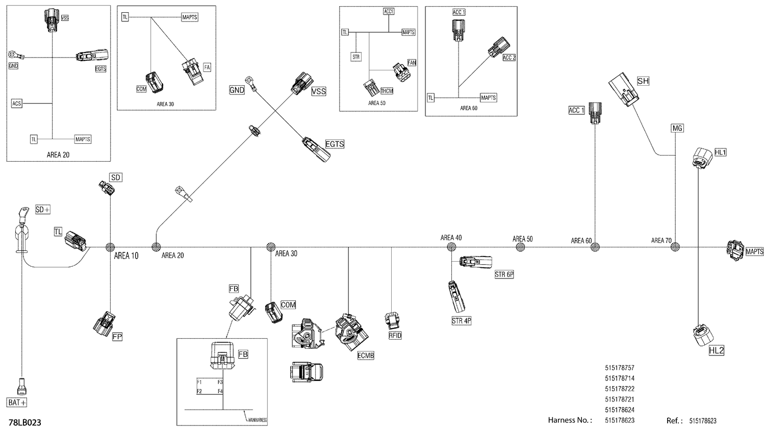 08- Electric - Main Harness - 515178714