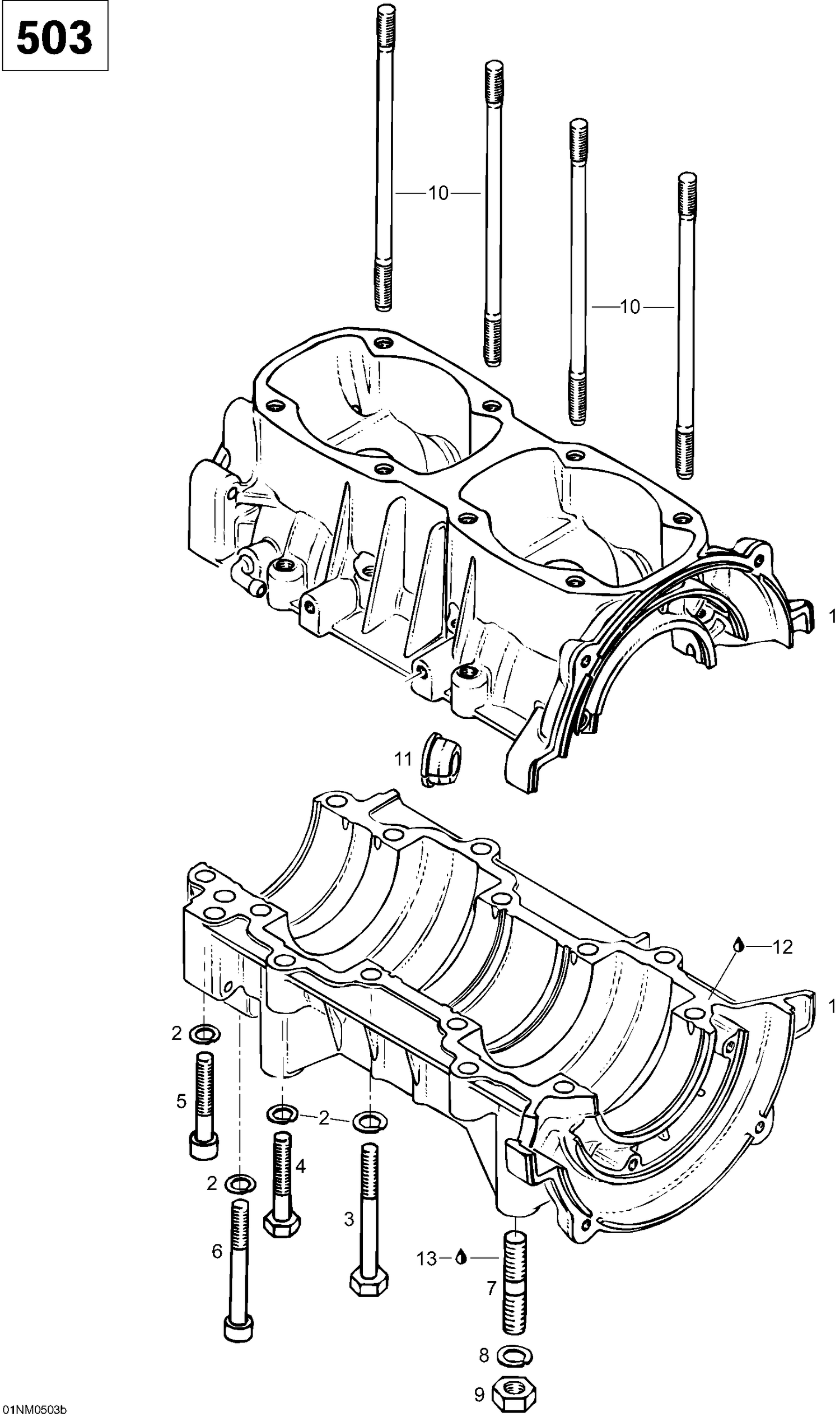 01- Crankcase, 503