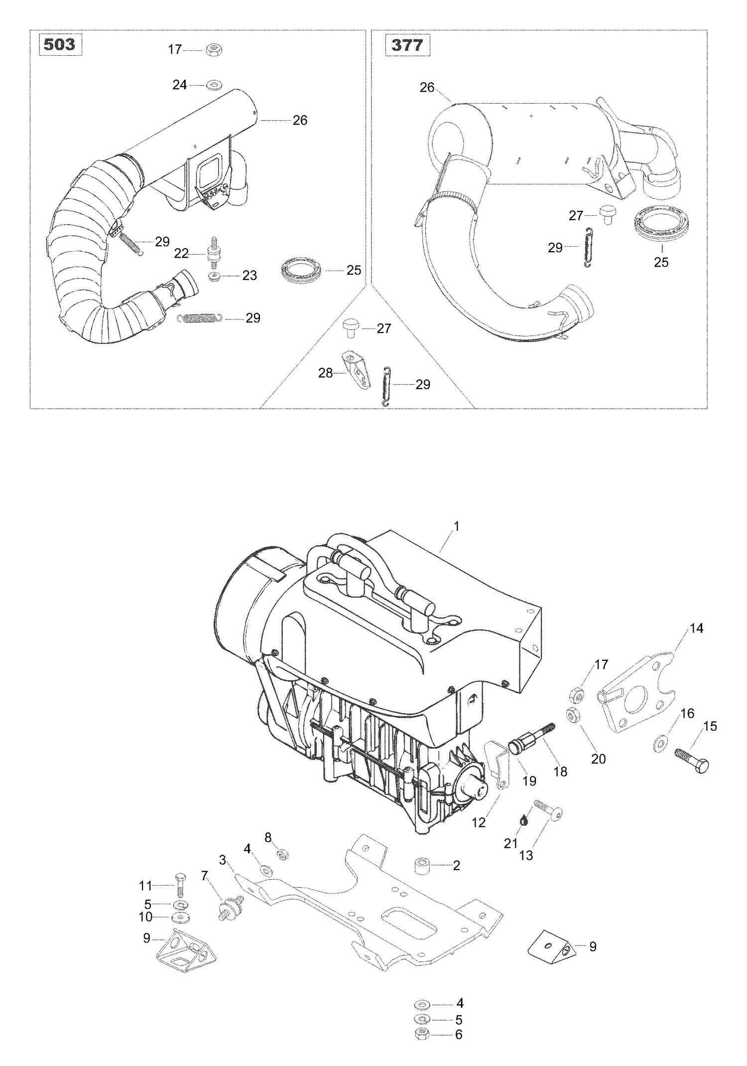 01- Engine Mount Plate/Muffler