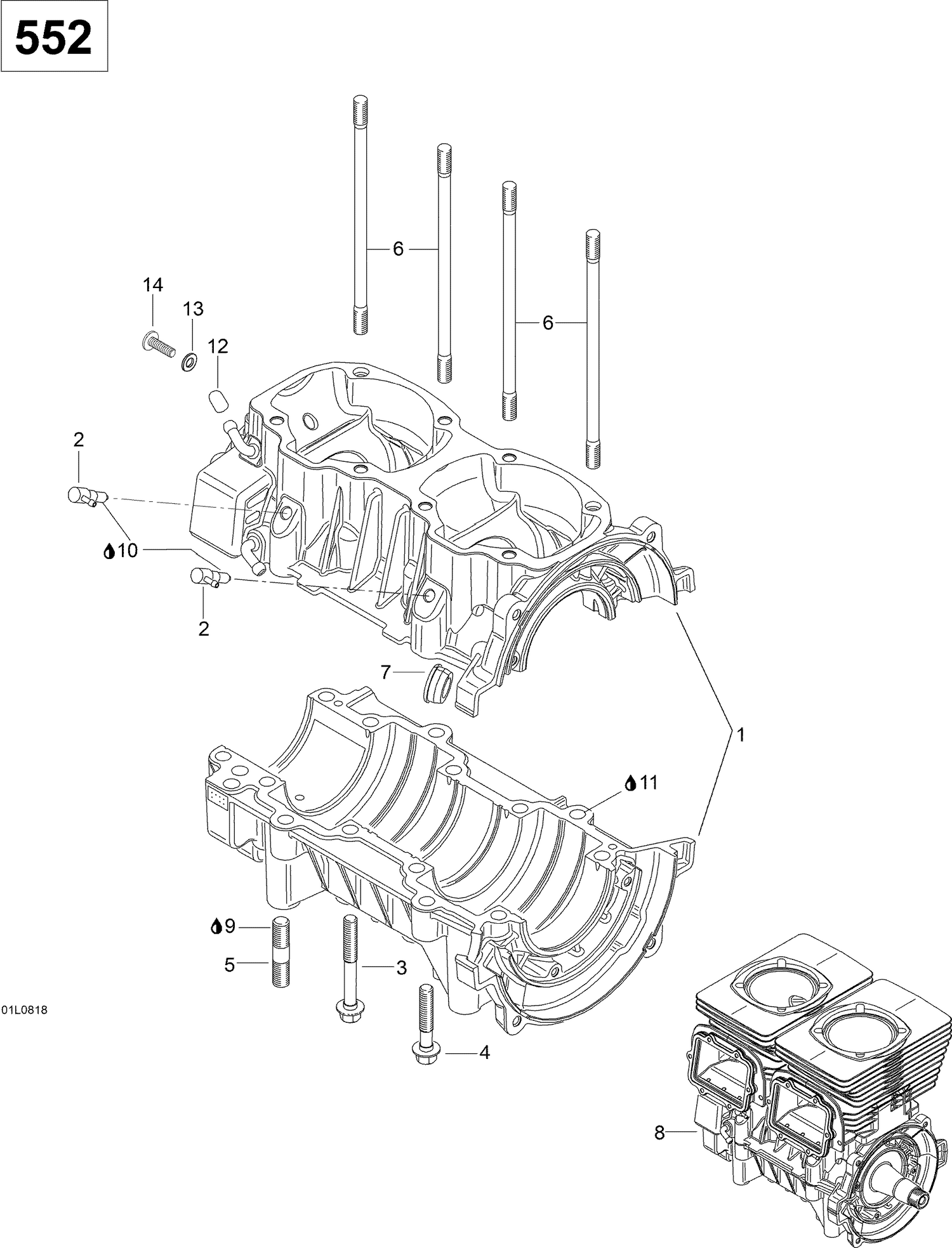 01- Crankcase 552