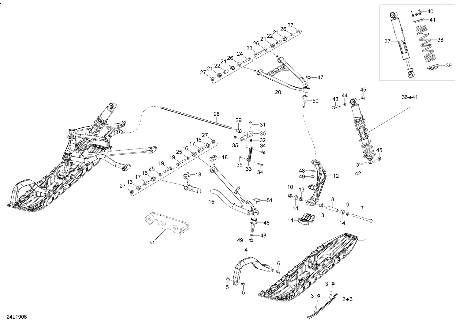 07- Front Suspension And Ski - 49 Ranger - 600 ACE