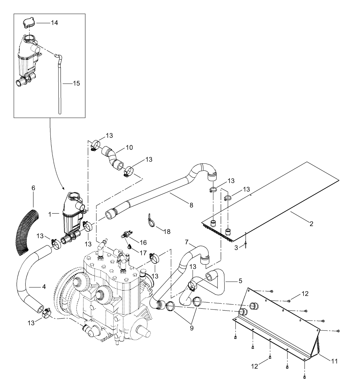 01- Radiator, Hoses