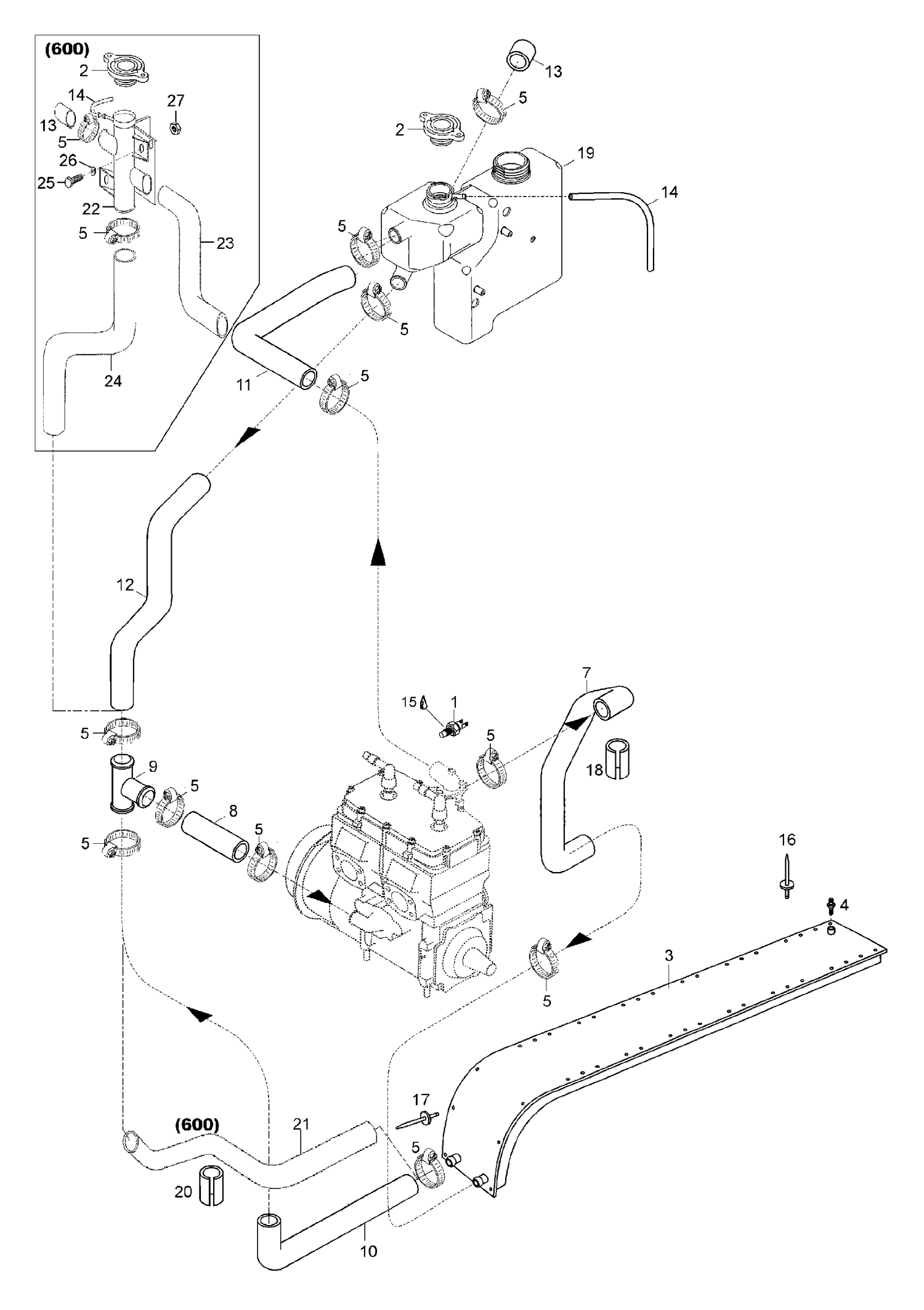 01- Radiator, Hoses