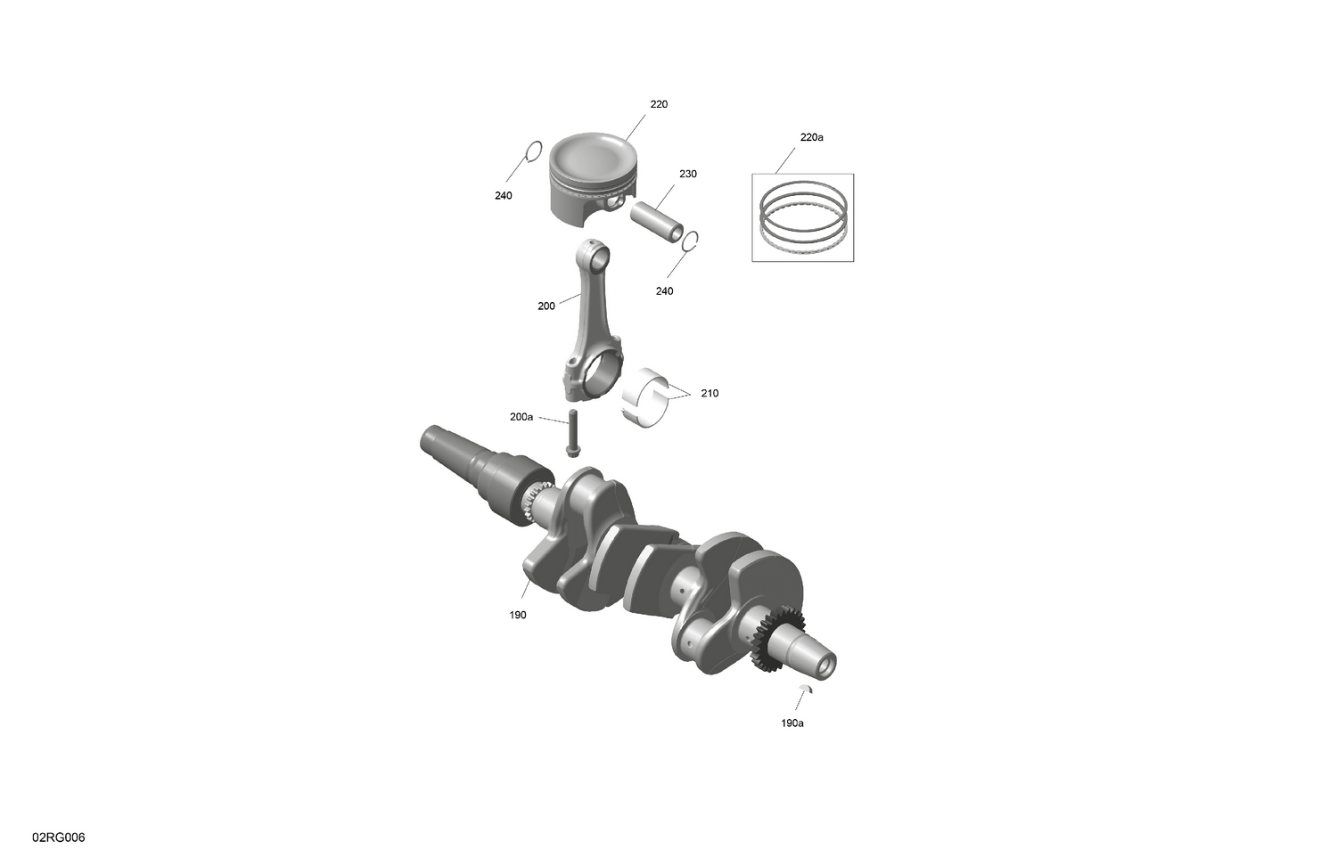 01- ROTAX - Crankshaft and Pistons