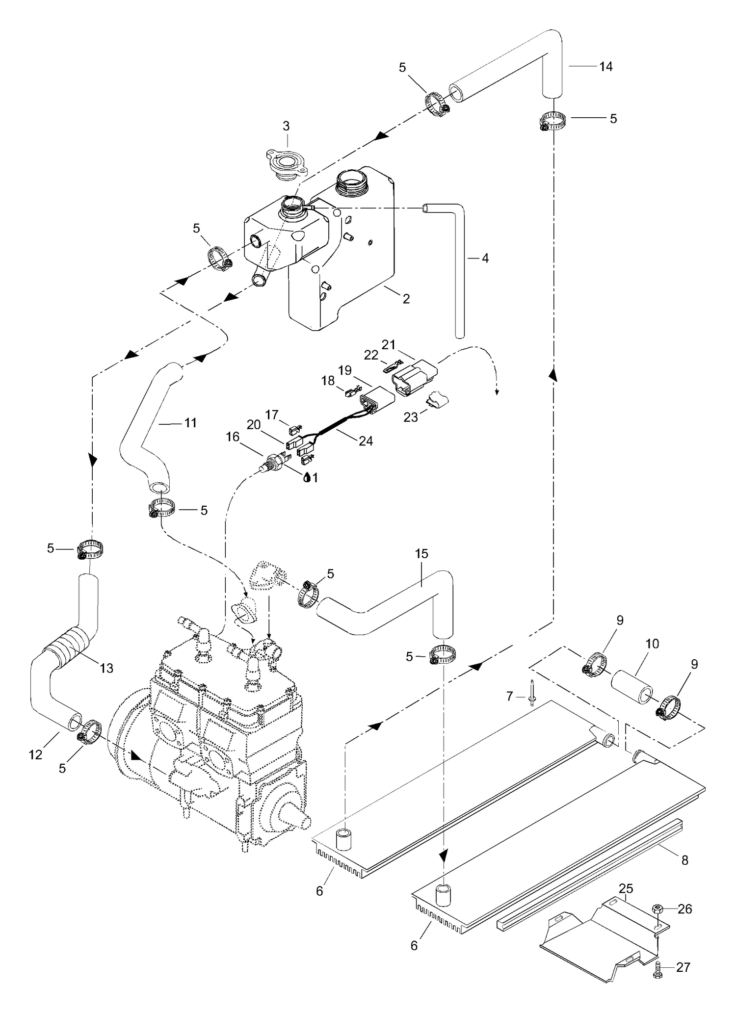 01- Radiator, Hoses
