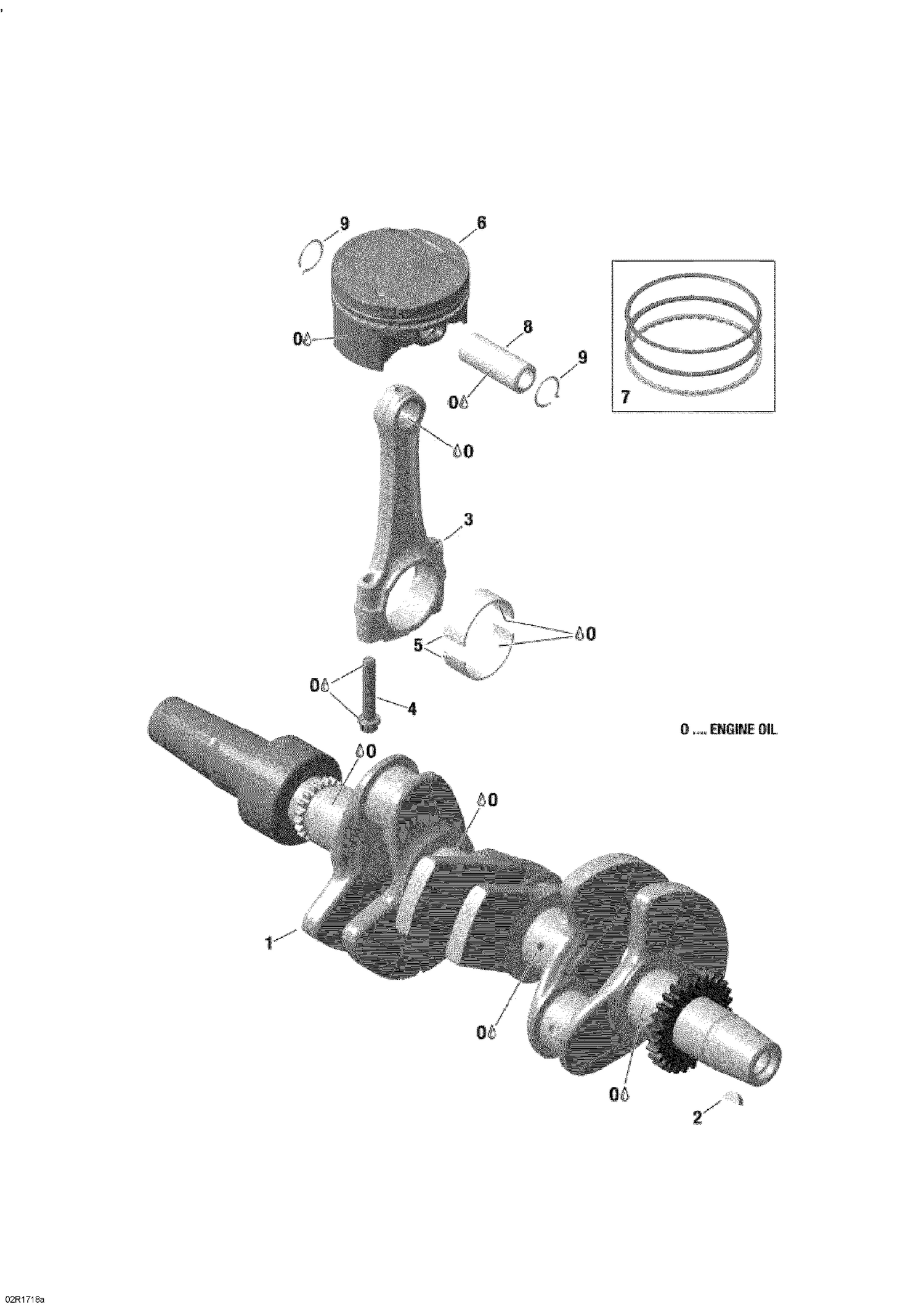 01- Crankshaft, Pistons And Balance Shaft - 900 ACE