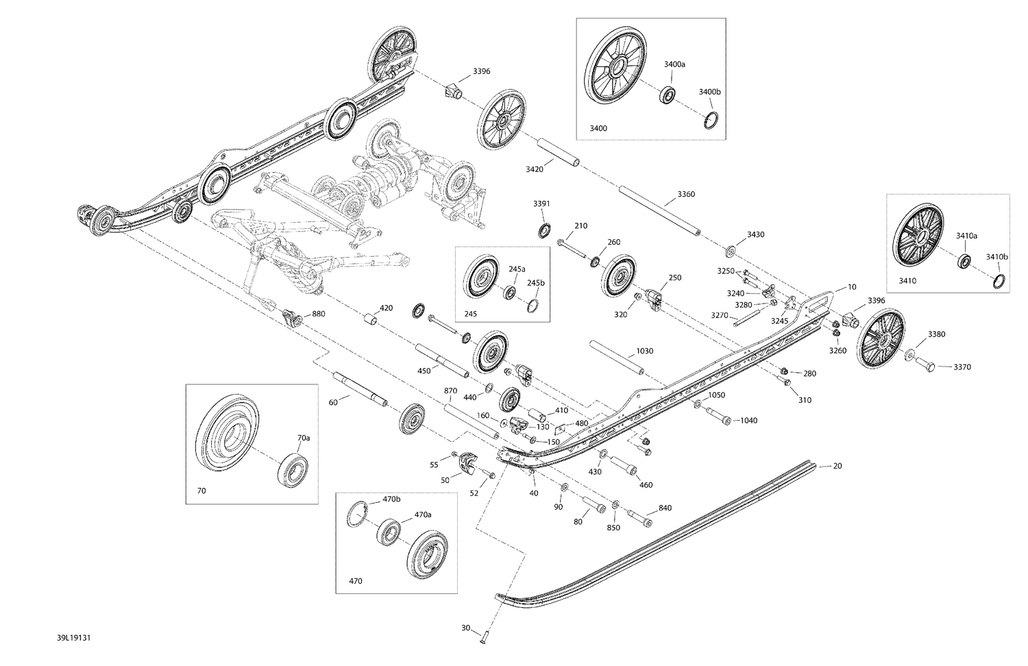 08- Rear Suspension XTerrain - 600R E-TEC  -  Lower Section