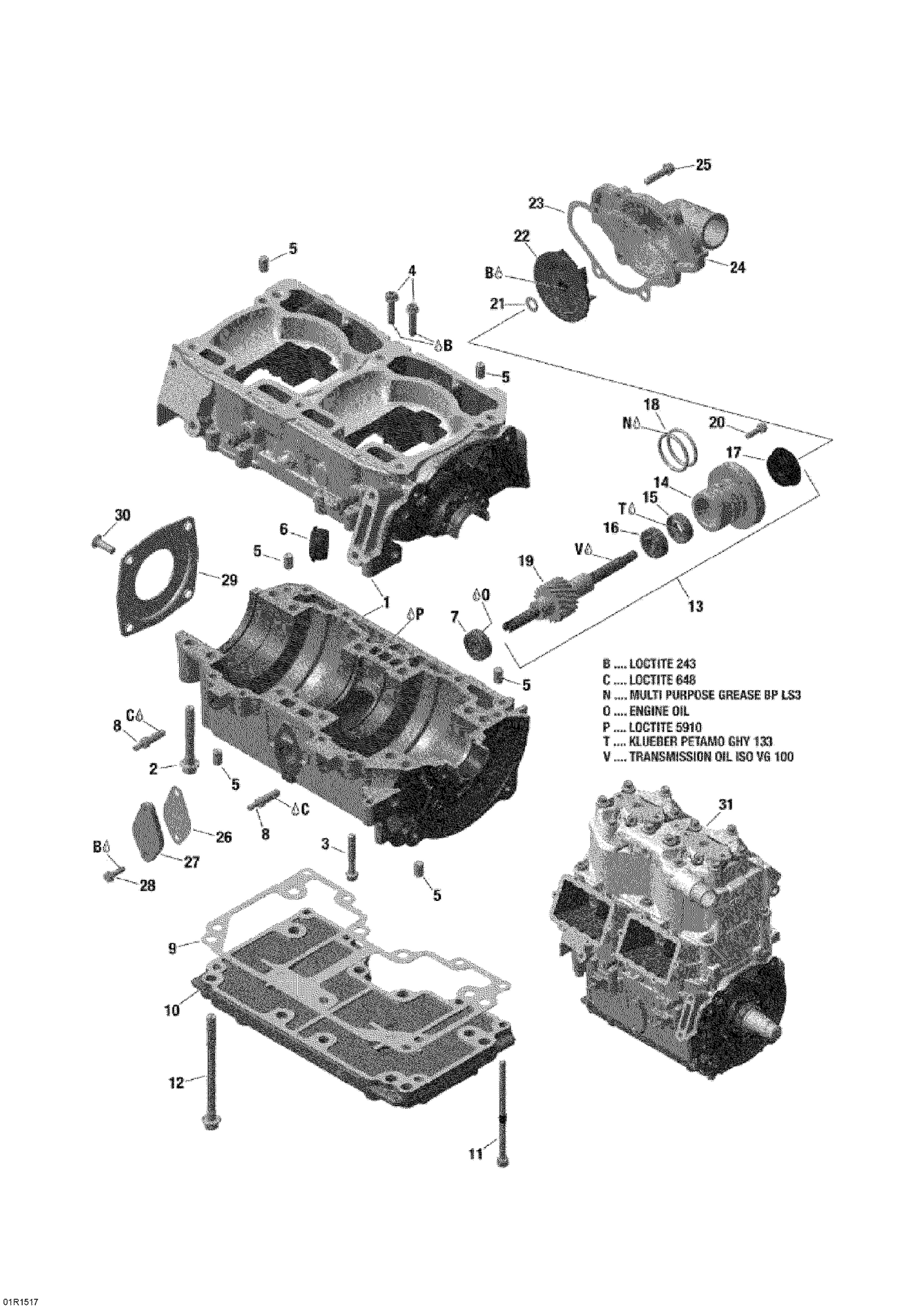 01- Crankcase And Water Pump