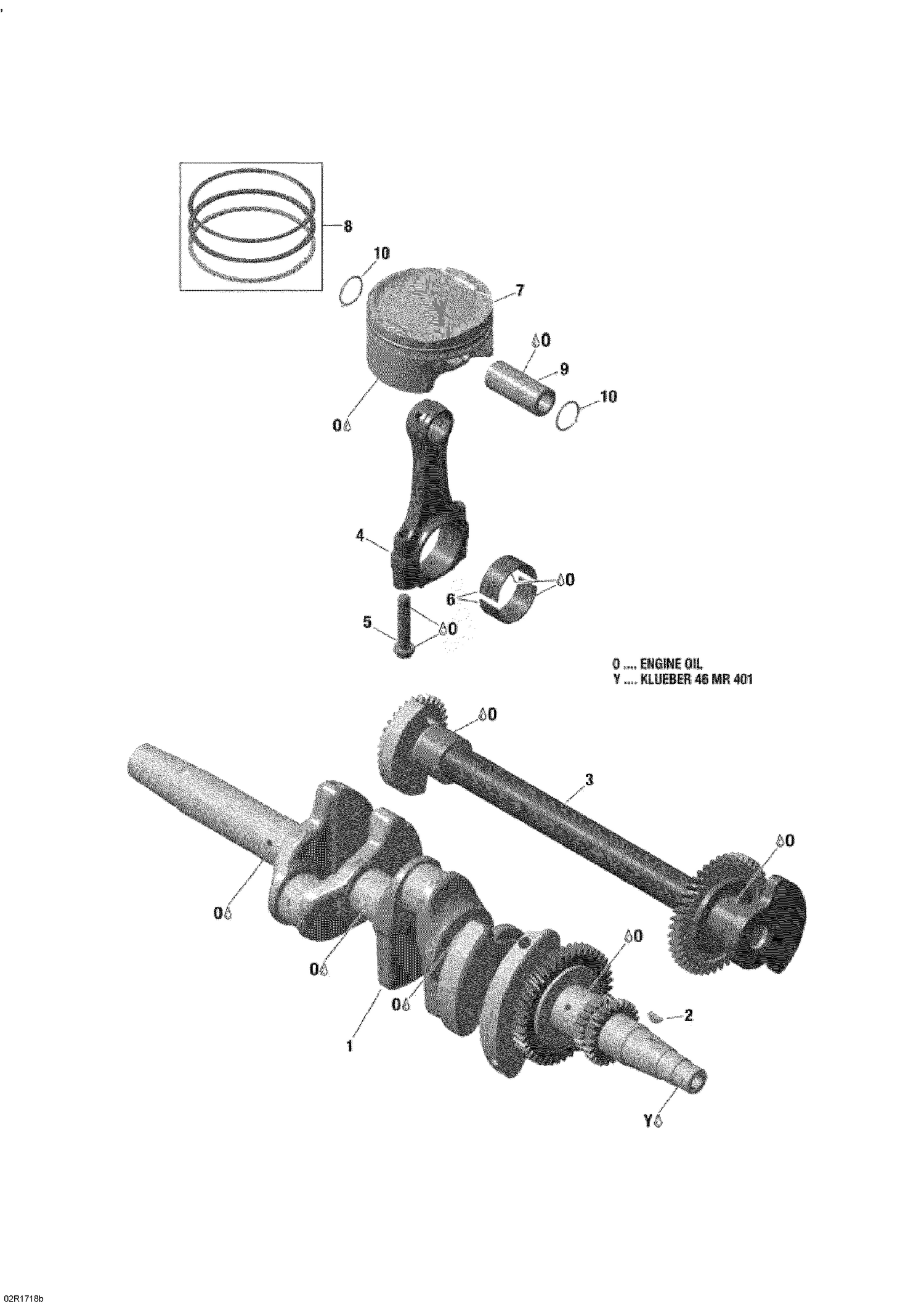 01- Crankshaft, Pistons And Balance Shaft - 1200 4-TEC