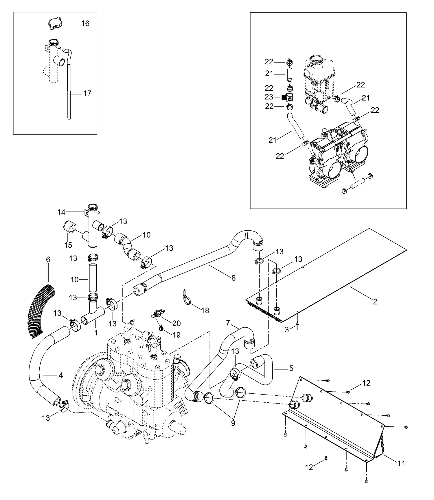 01- Radiator, Hoses
